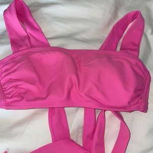 bright pink bikini top!